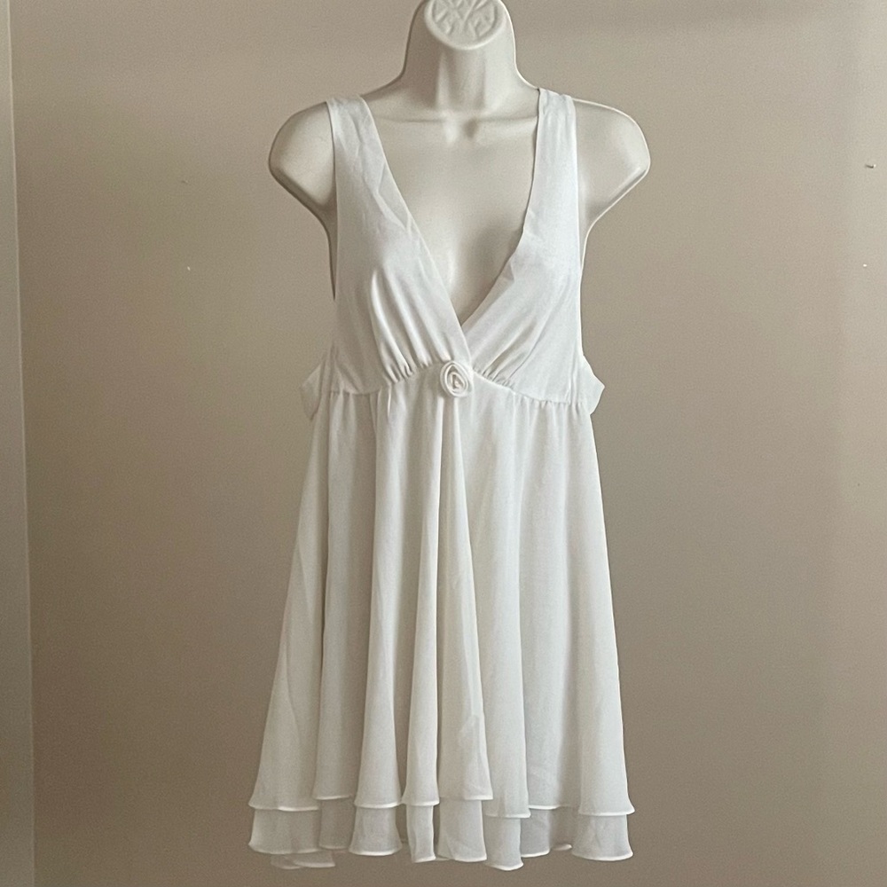 Oscar de la Renta Pink Label  Ivory Robe and Chemise Set - Picture 6 of 12